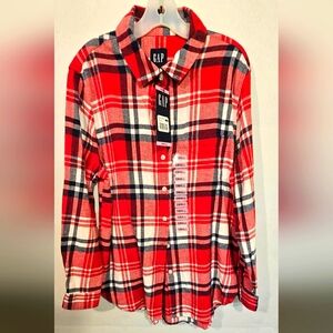 Ladies Longsleeve GAP Flannel Shirt